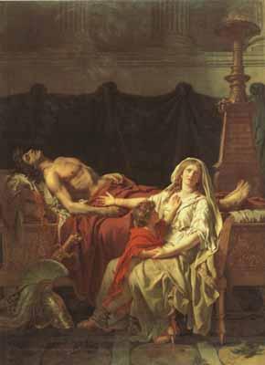 Jacques-Louis David andromache mourning hector (mk02) oil painting picture